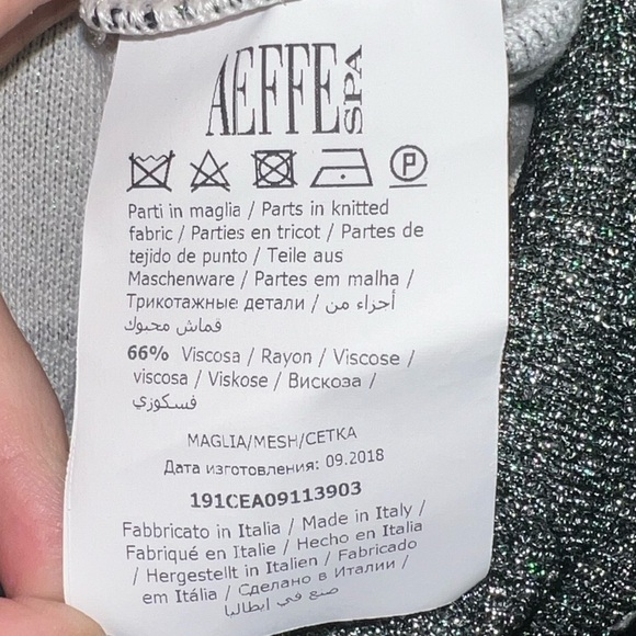 Cedric Charlier Striped Sweater 12 Lurex Glitter Sparkly Thick Top Crewneck - Picture 13 of 15